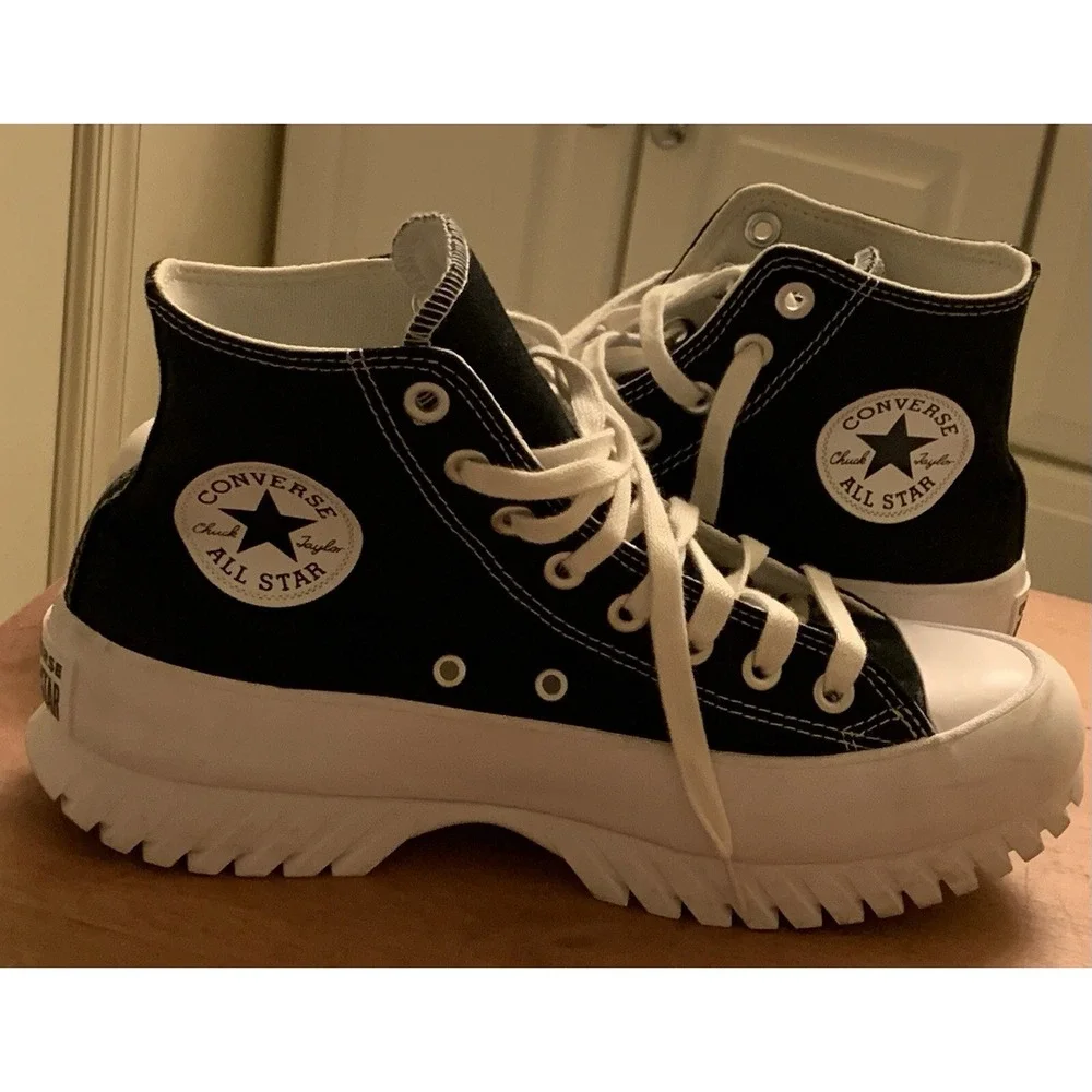 Converse Chuck Taylor All Star‎ Lugged 2.0 High Black White 2022 Men's 7 Woman 9 - Picture 6 of 9
